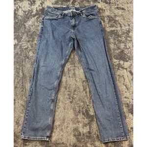 Chaps Denim Mens Straight Fit Blue Jeans 38x32 Medium Wash